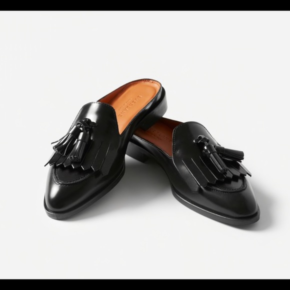 Everlane Shoes - Everlane Modern Tassel Loafer Mule, Black, 7.5
